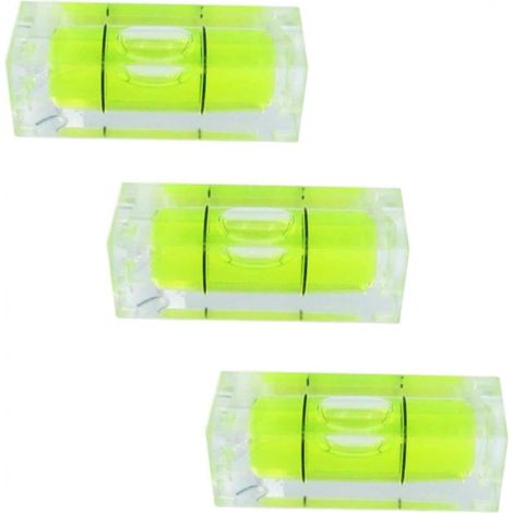 BRAVIX Mini Niveaux À Bulle Carrés,Niveau À Bulle, 10 Pièces Mini Niveau À Bulle, Petit Niveau a Bulle Mini Niveau, Carré Mini Niveau À Bulle, 15x15x40mm (1/5)