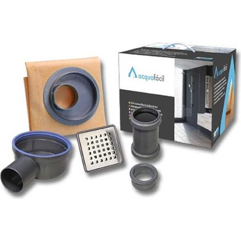 Kit Sumidero Elegance LP con Lámina Termosellada y Rejilla Inoxidable – 10,5 x 10,5 cm