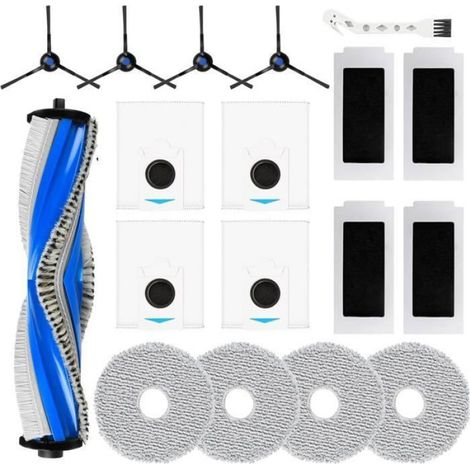Accessoire Robot Aspirateur - Brosse Principale Et Filtre HEPA Pour Ecovacs Deebot T30 Omni T30 Pro Omni - Kit de Rechange 1x Brosse Principale 4x Filtre HEPA 4x Sac à Poussière 4x Serpillière 4x Bros (1/5)