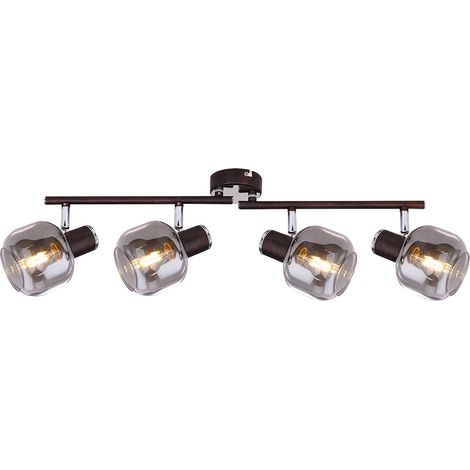 Globo - spot - Pallo - bronze - glas metall rauchglas - (1/5)