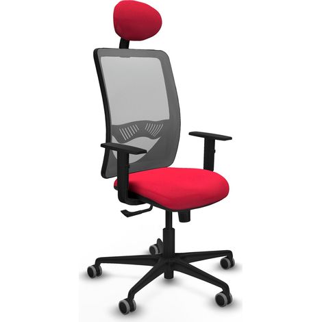 Chaise de bureau piqueras y crespo Zulema gris filet rouge (1/2)