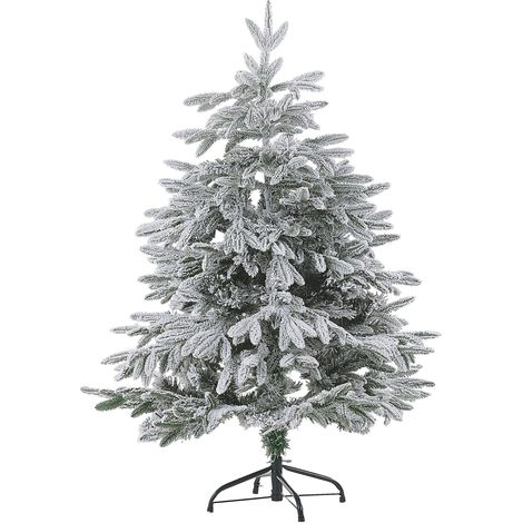 Sapin de Noël Artificiel Effet Neige 120 cm Aspect Naturel et Réaliste Parfait pour Tout Intérieur de Fêtes Beliani