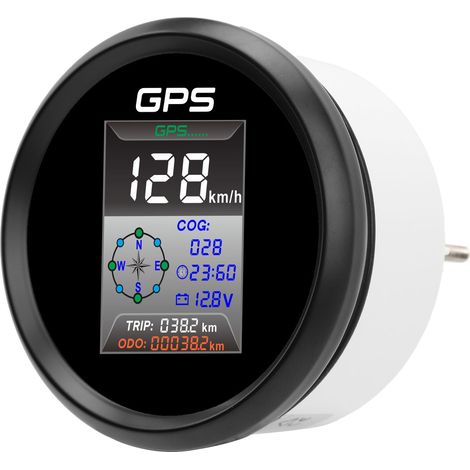 Compteur de vitesse GPS numérique 85mm nœuds MPH km/h rétroéclairage LED antibuée étanche IP67 9-32V bateau yacht voiture moto 910-00270 (1/5)