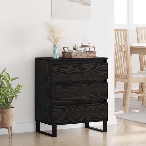 Vitrina Roble Negro 60 x 35 x 70 cm Madera de ingeniería (1/4)