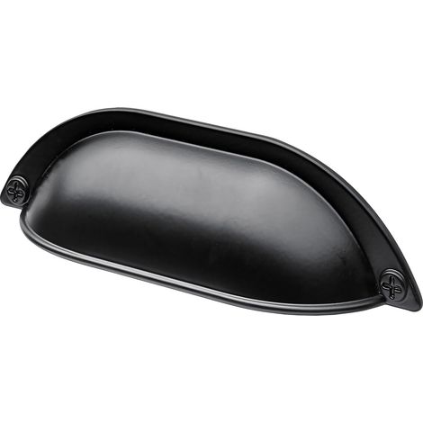 Hettich Möbelgriff Muldengriff 96 mm schwarz - 1 Stück Möbelgriff