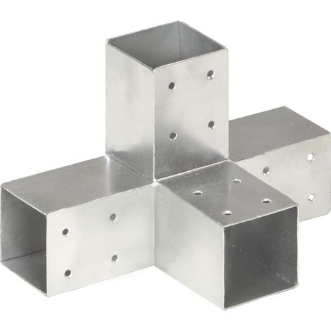 Pfostenverbinder X-Form Verzinktes Metall 71 x 71 mm vidaXL