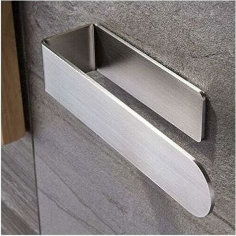 1pc 23cmx4cmx4.5cm Porte-serviettes auto-adhésif - Anneau porte-serviettes Porte-serviettes en acier inoxydable pour salle de bain (1/4)