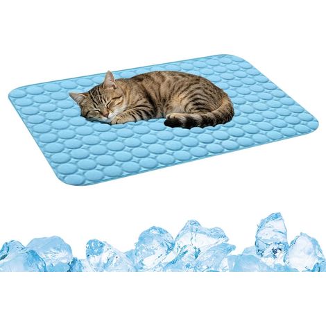 Matelas Rafraîchissant pour Chiens Couverture Glacée Respirante Coussin Rafraîchissant pour Chat Très Grand Pliable Lavable Doux Chiot Cage Niche Sol Canapé Maison Literie (1/5)