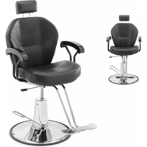 Sillón de peluquería y estética Physa ILFORDK con reposacabezas y reposapiés - negro (1/2)