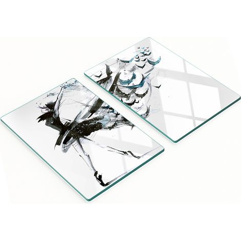 Tablas decorativas de cristal para servir, modelo Bailarina, 2x40x52 cm