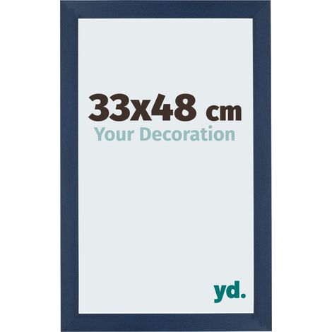 yd. - Cadre photo 33x48 - Bleu Fonce Patine - MDF - Mura