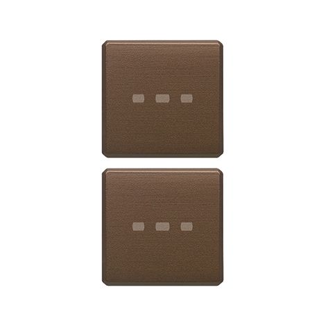VIMAR - 22751.12 Deux boutons plats neutres, rétroéclairés, bronze