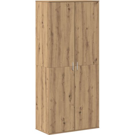 Haut de Mobilier avec étagère chêne artisanal 80 x 39 x 178 cm (1/5)