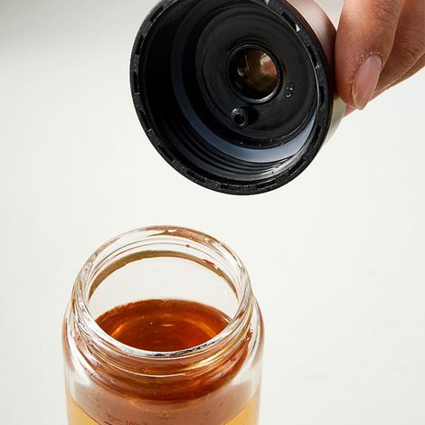 Bouteille d'huile de cuisson 300 ml, étanche, graduée avec précision, en verre robuste et anti-poussière, distributeur d'huile d'olive pour la cuisine. (1/5)