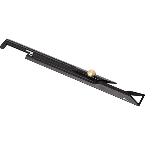 Règle de menuiserie de 250 mm de longueur et 150 mm de diamètre extérieur, en alliage d'aluminium, avec traceur multifonctionnel (1/5)