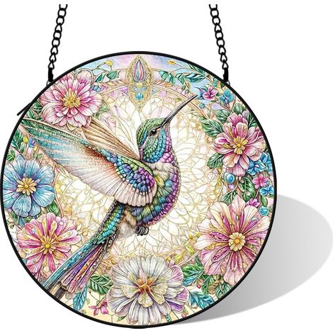 Décoration murale artistique en verre, diamètre: 9 cm (1/5)