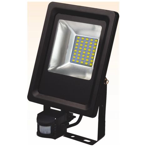 Projecteur à LED extra plat avec détecteur 20W IP65 6500K Dim. 156.6x206.3x47mm (1/3)