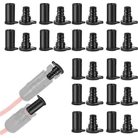 Schutzkappen für Solarstecker, 50er-Packung, wasserdichte und staubdichte Kappen für Photovoltaikmodule, Sicherheitsabdeckungen für MC4-Kabel, langlebiges und witterungsbeständiges Zubehör (1/5)