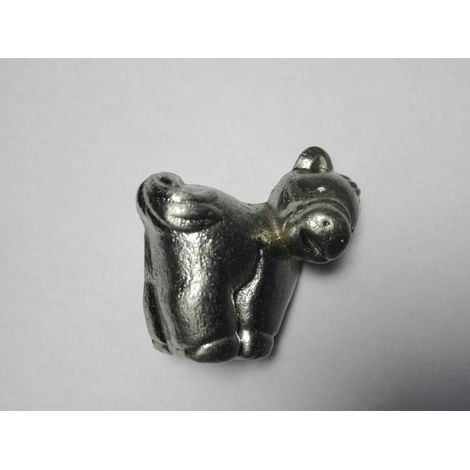 pomo tirador forma caballo bernial imitacion plata satinada para armario infantiles