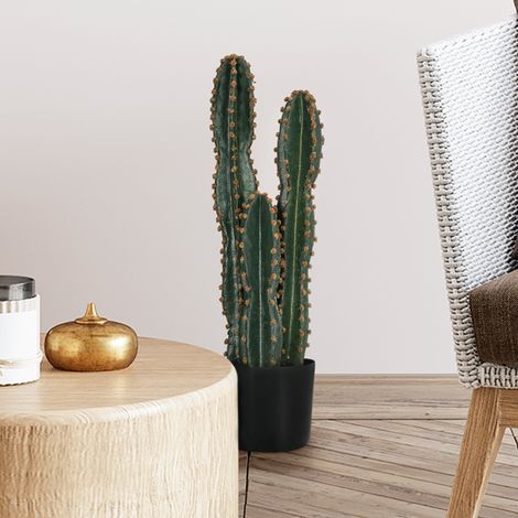 Grande cactus artificiale realistico, grande pianta artificiale, dimensioni: Ø 17 x 60H cm, verde
