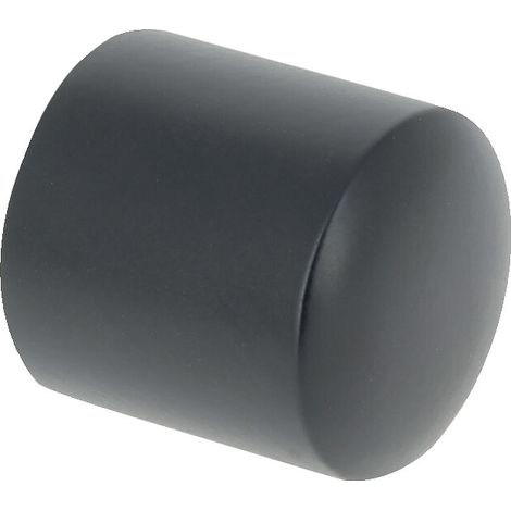 Embout d'extrémité simple pour corde rampe – Laiton noir mat – Diamètre 30 mm – Longueur 88 mm – Livré avec vis M6 – Cadap (1/2)