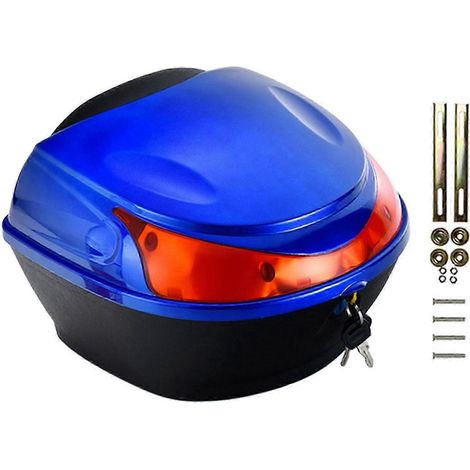 Coffre de rangement arrière pour moto avec boucle de verrouillage sécurisée, robuste et idéal pour ranger les en-cas - 28 cm x 28 cm x 20 cm - D (1/5)