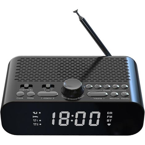 Radio-réveil DAB/FM avec écran LED et haut-parleur Bluetooth, version UE, DAB-A5 (1/4)