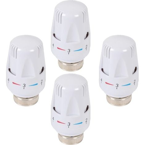4PCS Tete Thermostatique Robinet Thermostatique Radiateur Tête de Remplacement de Vanne de Radiateur Valve de Radiateur Thermostatique M30 x 1,5 Tete Thermostatique Radiateur pour Maison Bureau-LIAIKI (1/5)