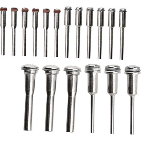 26 pièces support de disque coupe bielle en métal diamant outils résine embouts d'outil rotatif tête vis mandrin 6mm acier rapide - (1/5)