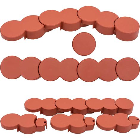 REA – Bordure de pelouse 200 cm – Lot de 12 pièces – Couleur terre cuite – Hauteur 4,5 cm – Longueur d'ancre 18 cm (1/5)