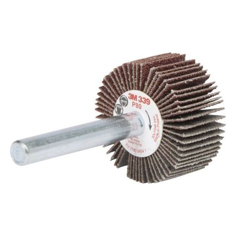 Meule abrasive, Dia. 30mm x 15mm 3M, grain P80, Oxyde d'aluminium, 25400tr/min ( Prix pour Boîte de 10 )