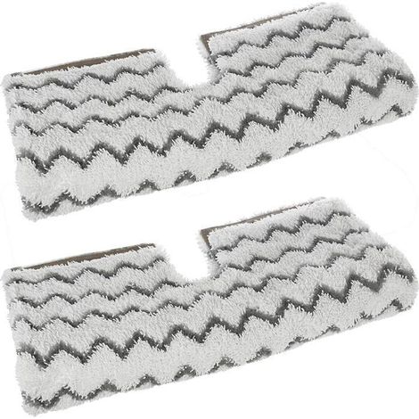Tampons Dirt Grip Shark [2 Pads] Compatible avec les balais vapeur Klik'n' Flip S6001 et S6003, Blanc (1/4)