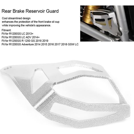 Motorradmodifikation 2013-2020 R1250GS/R1200GS LC ADV: Halterung zum Schutz des hinteren Bremsflüssigkeitsbehälters (silber) (1/5)