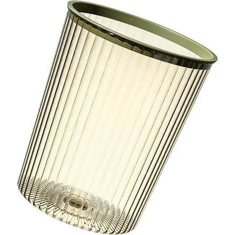 Poubelle grande capacité en PET avec anneau de pression, couleur verte, idéale pour la cuisine et le bureau. Dimensions : 23 x 28,5 cm / 9,1 x 11,2 pouces. (1/5)