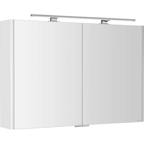 Sapho Lucie - Spiegelschrank mit LED-Beleuchtung, 106 × 70 × 17 cm, 2 Türen, weiß LU105-0030 (1/5)