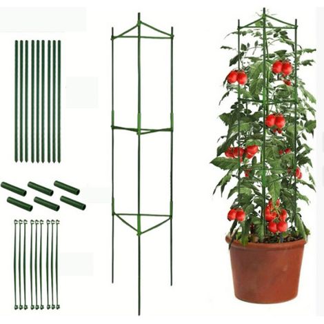 1 lot de cages de support pour tomates, treillis réglable jusqu'à 120 cm pour jardin et pots, petites cages pour plantes, support pour plantes (1/5)