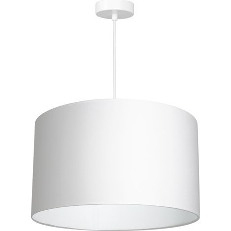 Suspension blanche mat tissu Ø40 Arden 1xE27 Luminex
