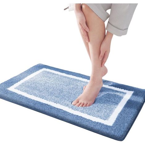 Tapis De Bain - Microfibre 40 X 60 Cm - Antidérapant Envers TPR - Séchage Rapide - Pour Salle De Bain Cuisine Chambre - 1 Pièce (1/5)