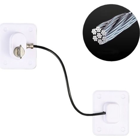 Verrou de fenêtre (lot de 2) - Limiteur d'ouverture pour enfants, sécurité - Installation sans perçage - Blanc
