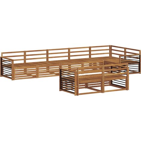 Outdoor Sofa Set 8 pcs Natural Solid Acacia Wood vidaXL (1/5)