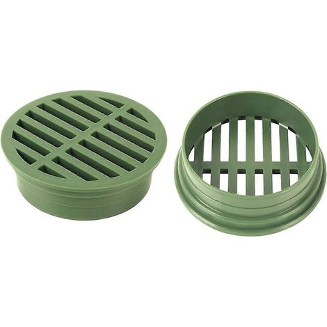 Grille de drainage ronde en plastique de 10 cm (4 po), compatible avec les tuyaux de 10 cm (4 po), empêche l'accumulation de débris, idéale pour les pelouses, les patios et les allées. (1/5)