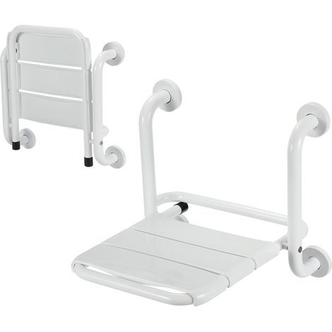 TolleTour Tabouret de douche pliable mural en acier inoxydable 304 et ABS, 35 x 32,5 cm, siège de douche mural (1/5)