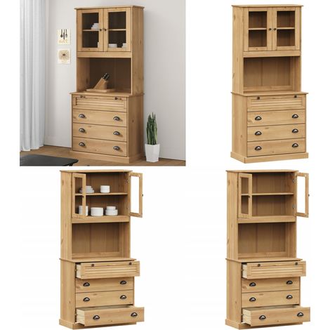 Highboard VIGO 80x40x176 cm Massivholz Kiefer - Highboard - Highboards - Home & Living (1/5)