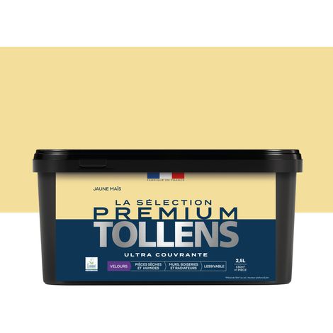 Tollens - Peinture intérieure couleurs - La Sélection Premium Velours - Ultra Couvrante - Jaune Maïs 2,5 L - 30m² (1/5)