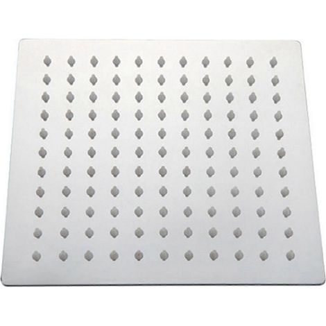 Pommeau de douche ultra-mince en acier inoxydable, large sortie d'eau, effet pluie haute pression, pour salle de bain, 201, carré de 30,5 cm (12 pouces). (1/5)