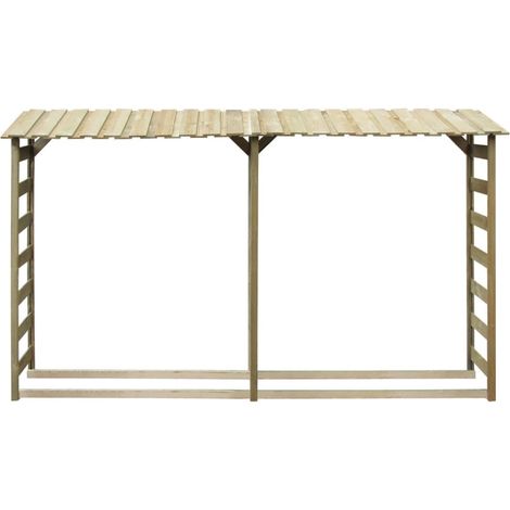 Double abri de stockage du bois 300 x 44 x 176 cm Pin imprégné
