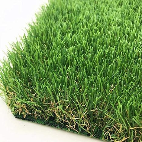 Prato Sintetico Manto Erboso Erba Finta Realistica Giardino 4 Sfumature Di Colore Tappeto Erboso Sintetico Anti UV Atossico Drenante Ideale Per Piscina Terrazzo Aree Giochi Viali (50mm 2x15mt 30mq) -