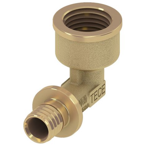Raccord d'angle TECEflex en laiton rouge d= 16 mm x 1/2 IG