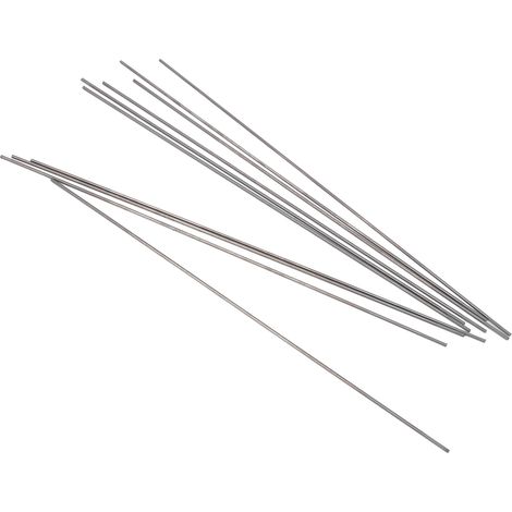 10 électrodes en tungstène WC20 pour soudage TIG à l'arc électrique de tôles minces en acier inoxydable, grises (1/5)