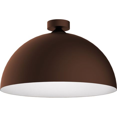 LUMICOM  CASSIS Plafoniera, 1XE27, max 42W, metallo, marrone corten/bianco, D40cm (1/4)
